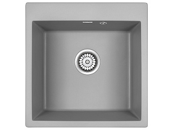 Кухонная мойка Paulmark KANTE 50 PM105152-GRM 51х52 цвет серый металлик